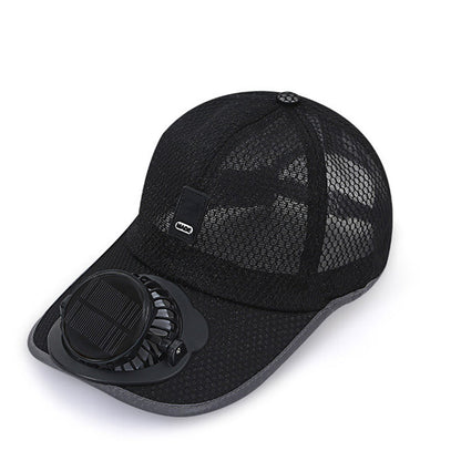 🌞🧢 Casquette de baseball respirante anti-UV avec ventilateur solaire intégré