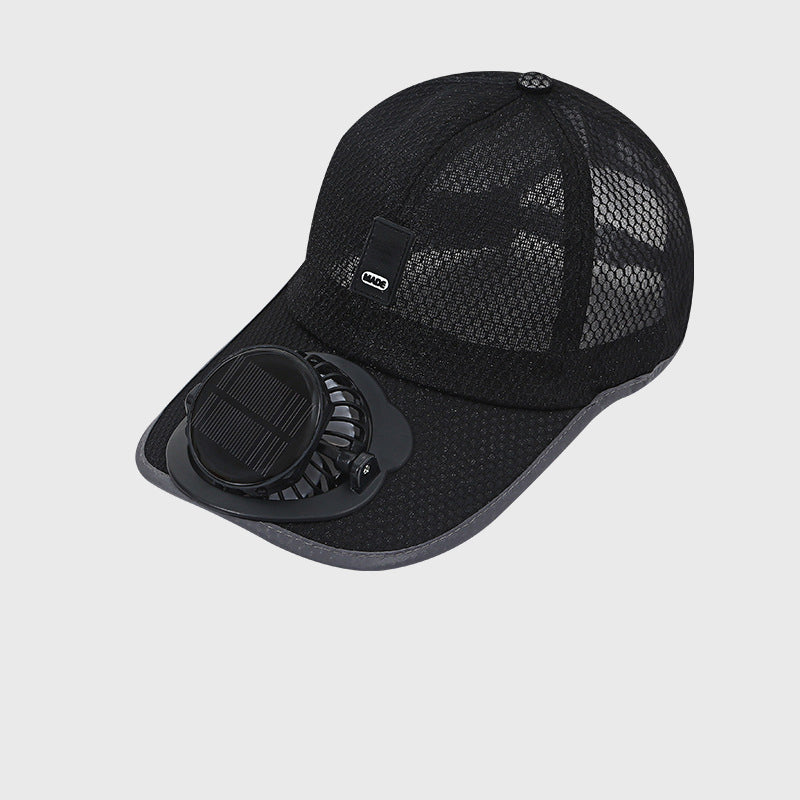 🌞🧢 Casquette de baseball respirante anti-UV avec ventilateur solaire intégré