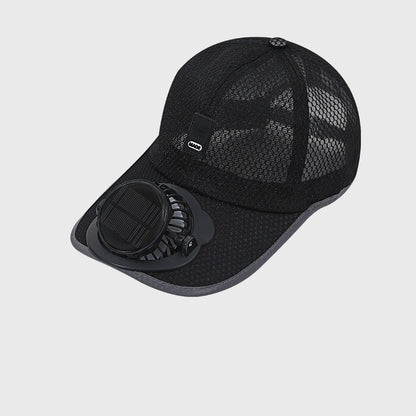 🌞🧢 Casquette de baseball respirante anti-UV avec ventilateur solaire intégré