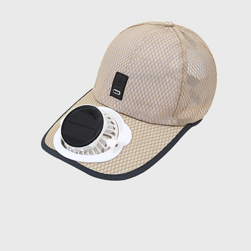 🌞🧢 Casquette de baseball respirante anti-UV avec ventilateur solaire intégré